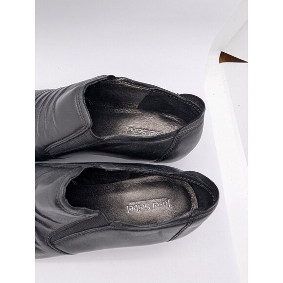 Josef Seibel Tina Clogs Booties Shoes Womens Size 39 US 8-8.5 US Black Leather - Picture 13 of 14